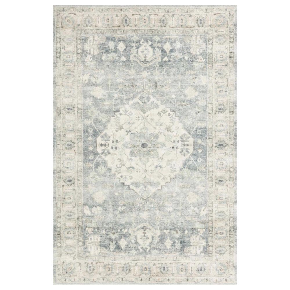 Loloi Rosette 7"6" x 9"6" Denim and Fog Area Rug, , large