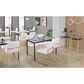 LumiSource Fuji 26" Stacker Counter Stool with Black Upholstery in Gold (Set of 2), , large