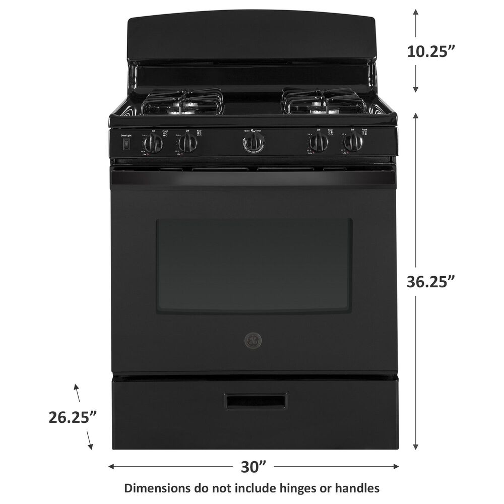 GE Appliances 30&quot; Freestanding Gas Range in Black, , large