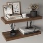Hearth and Haven Ecco32" Floating Wall Shelf with Concealed Mounting in Dark Brown (Set of 2), , large