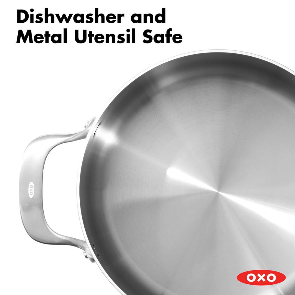 Green Pan Mira 5.2-Quart Covered Casserole with Lid in Stainless Steel, , large