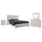 Hawthorne Furniture San Mateo 4-Piece King Panel Bedroom Set in Rustic White, , large