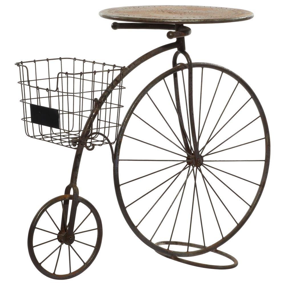 Maple and Jade 30" Farmhouse Metal Plantstand Brown, , large