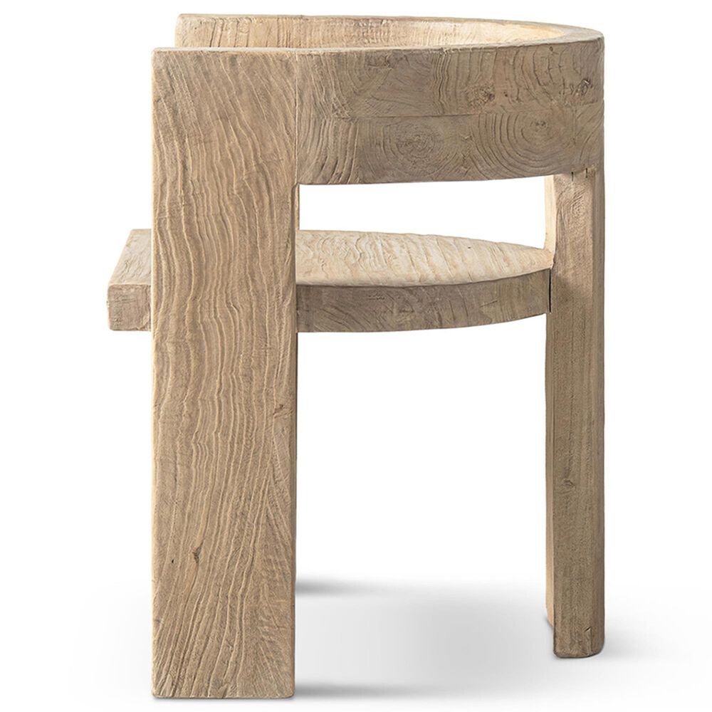 Jennifer Taylor Home Soren Arm Dining Chair in Heritage Light Natural Brown, , large