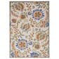 Nourison Aloha ALH17 9" x 12" Ivory and Blue Indoor/Outdoor Area Rug, , large