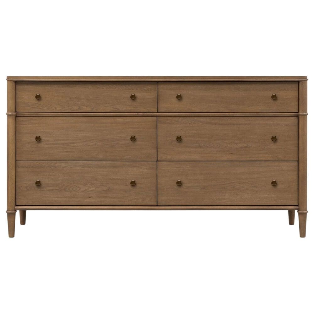 Urban Home Whitmore 6 Drawer Dresser and Mirror in Brown, , large