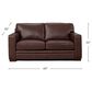 Amax Leather Chatsworth Stationary Loveseat in Raisin Brown, , large