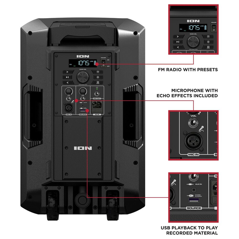 Ion Trouper 300 Portable Speaker System in Black, , large