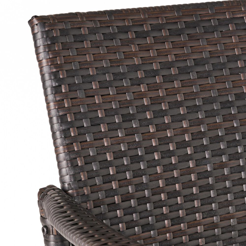 Hearth and Haven Littleton Outdoor Bar Stool in Brown &#40;Set of 2&#41;, , large