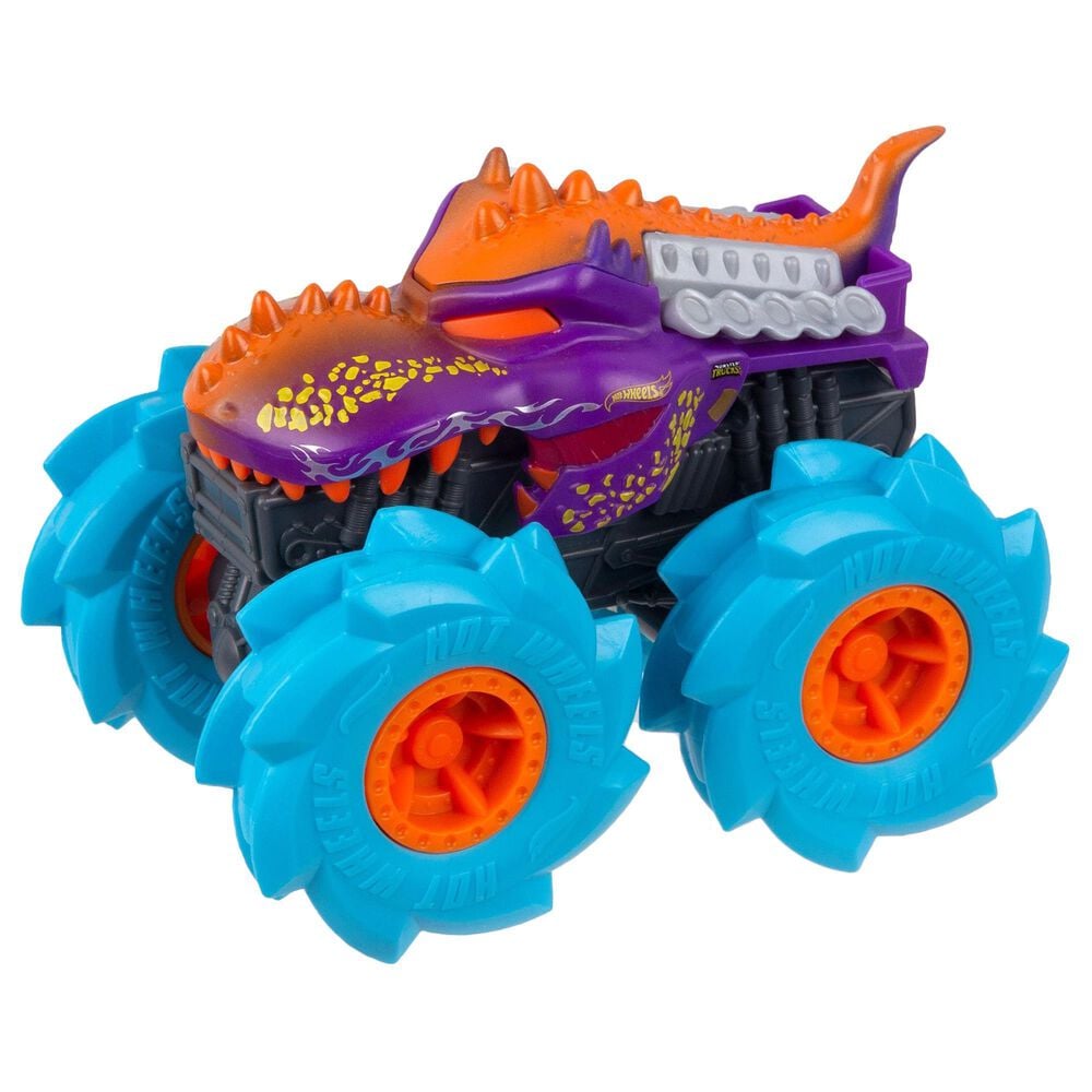 Hot Wheels Monster Trucks Twisted Tredz Mega Wrex Vehicle in Purple, , large