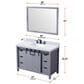 Lexora Home Marsyas 48" Single Bathroom Vanity in Rustic Brown with White Quartz Top and Rectangular Sink, , large