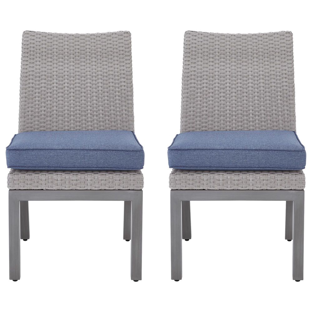 Ashley Half Moon Beach Patio Side Chair with Cushion in Gray (Set of 2), , large