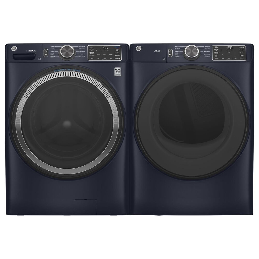 GE Appliances 4.8 Cu. Ft. Front Load Washer and 7.8 Cu. Ft. Electric Dryer Laundry Pair in Sapphire Blue, , large