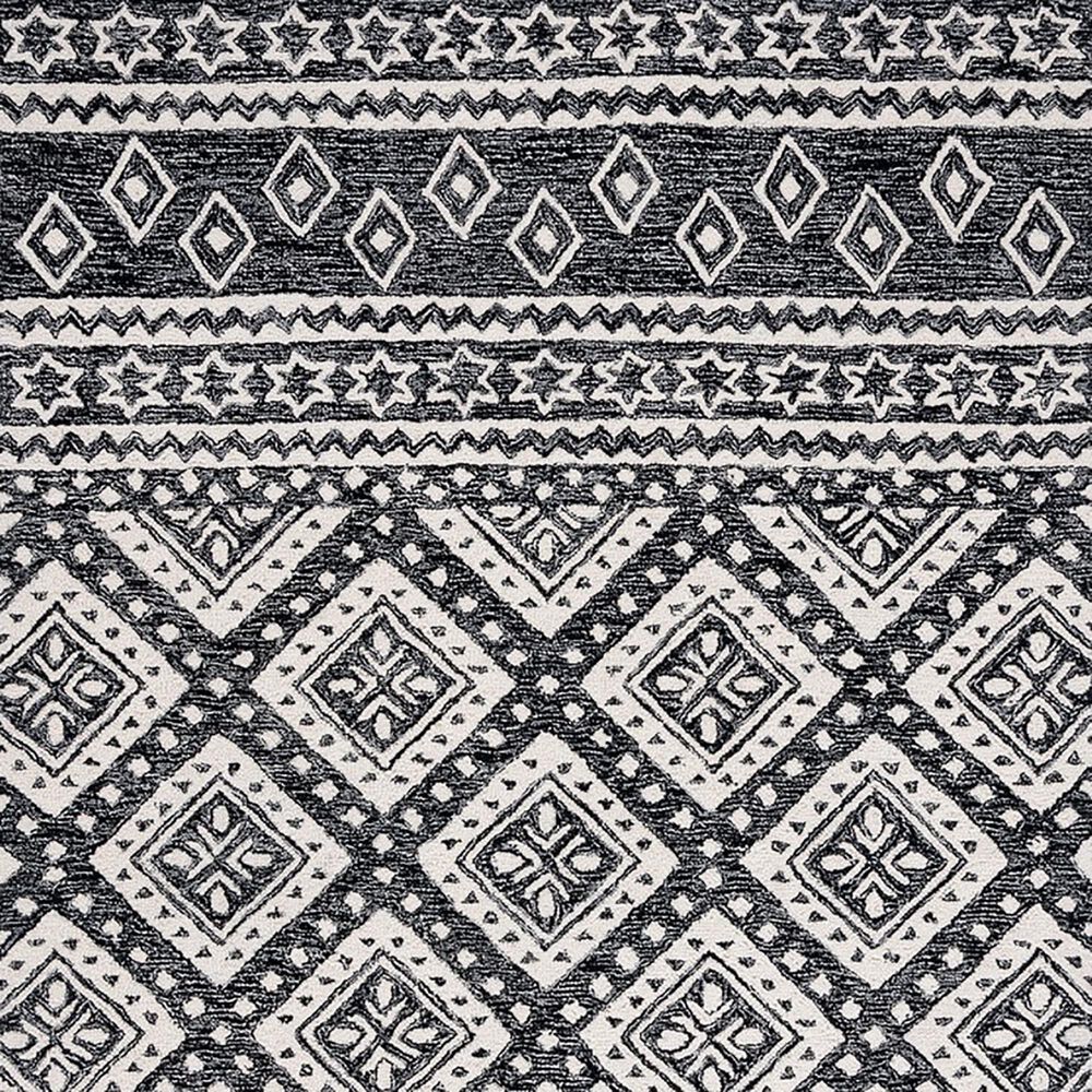 Safavieh Micro-Loop 5&#39; Round Black and Gray Area Rug, , large