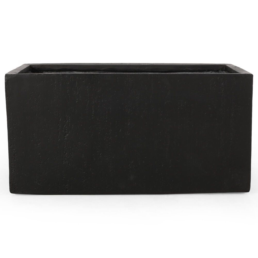Hearth and Haven Outdoor Rectangular Planter Box in Black, , large