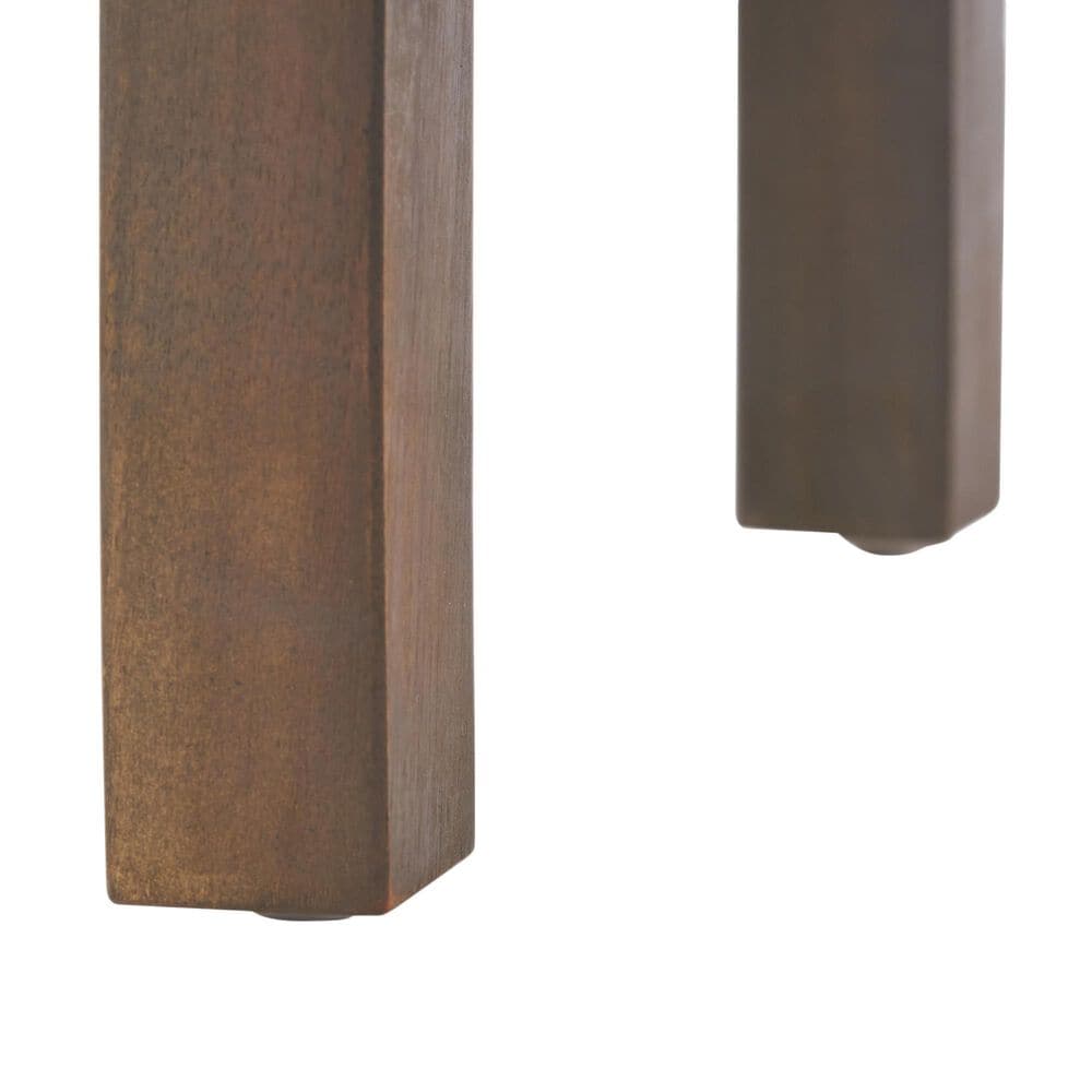 Hearth and Haven Selma Outdoor End Table with Slatted Top and Curved Legs in Gray, , large