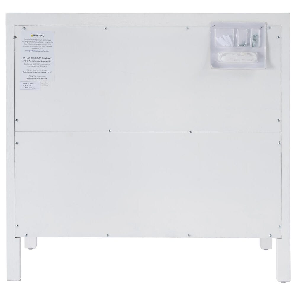 Butler Specialty Company Nora 3-Drawer Dresser in White, , large
