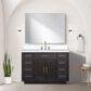 Lexora Home Abbey 48" Single Bathroom Vanity in Black Oak with 2 cm White Cultured Marble Top and Rectangular Sink, , large