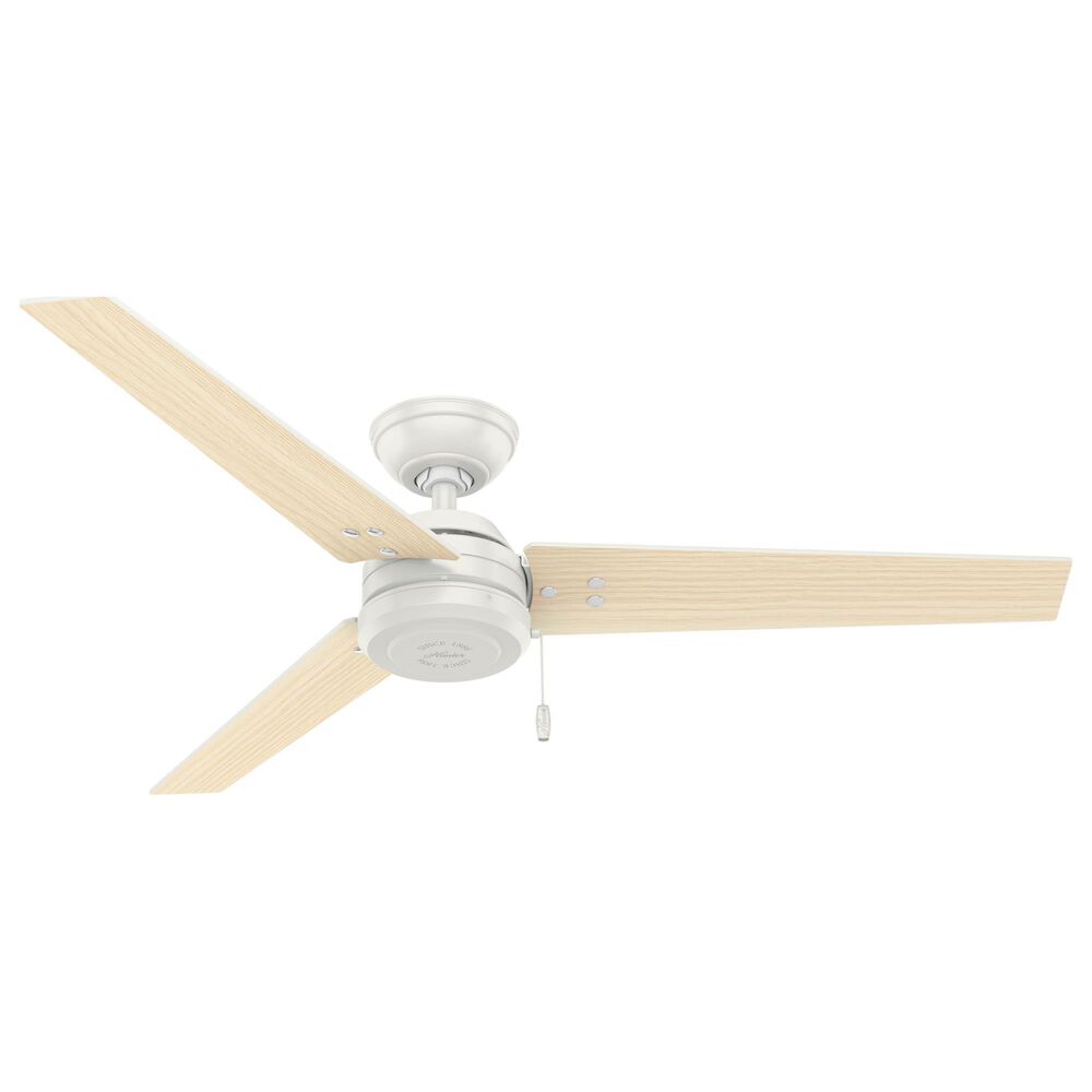 Hunter Cassisus 52&quot; Outdoor Ceiling Fan in Fresh White, , large