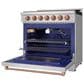 Thor Kitchen Gordon Ramsay 6 Cu. Ft. Professional Gas Range with Rose Gold Handle Kit in Stainless Steel, , large