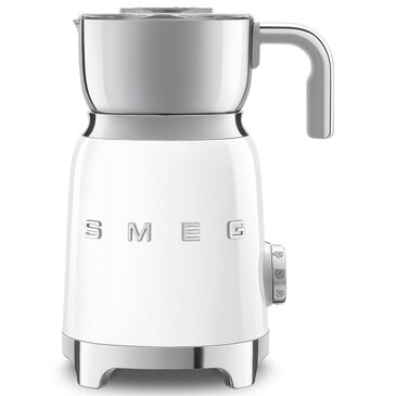 Smeg Retro Style Milk Frother in White and Stainless Steel, , large
