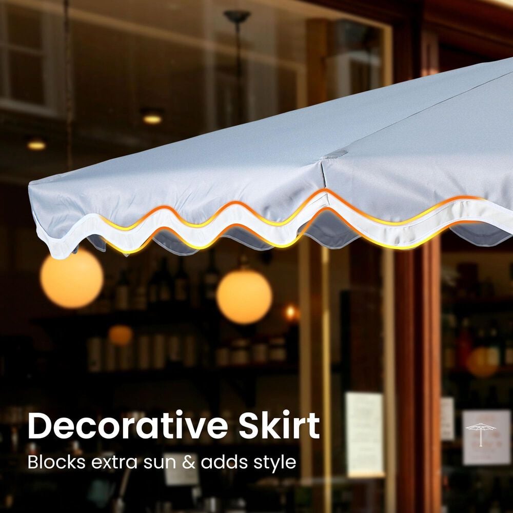HOMLUX 10' Patio Umbrella in Gray, , large