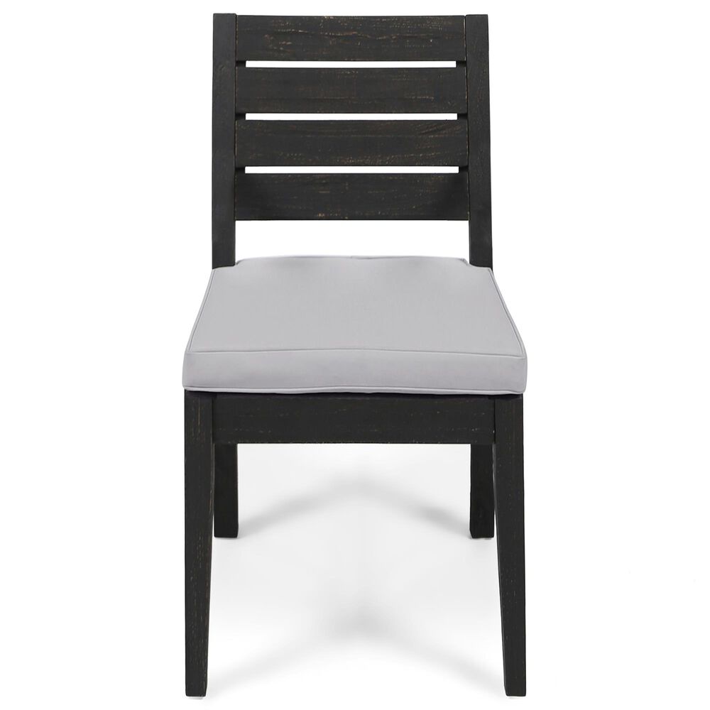 Hearth and Haven 7-Piece Outdoor Expandable Dining Set with Light Grey Cushions in Dark Grey, , large