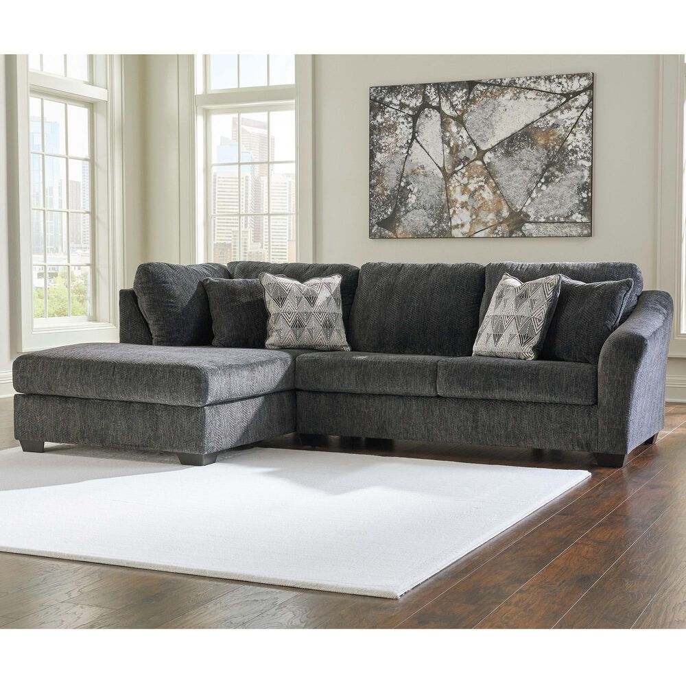Ashley Biddeford 2-Piece Sectional with Chaise in Shadow, , large