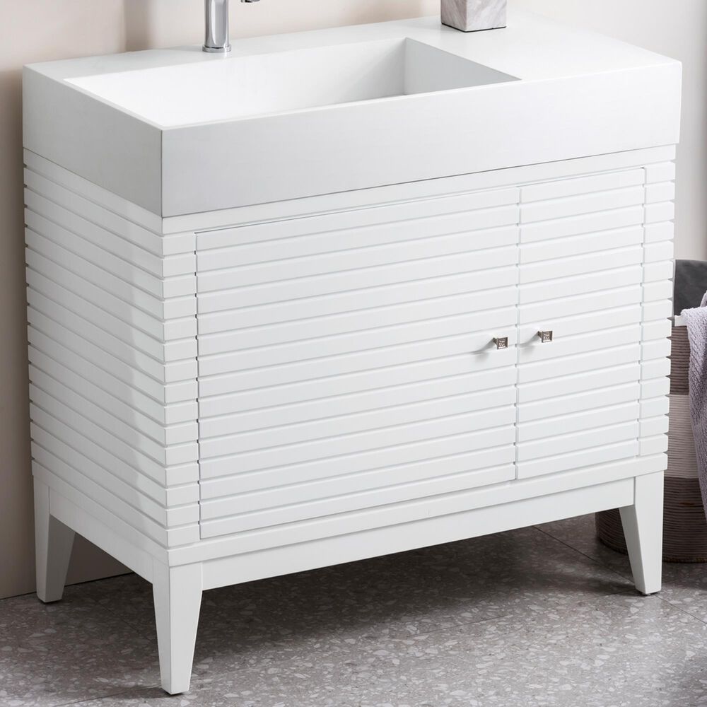 James Martin 48" Single Bathroom Vanity Top in Glossy White, , large