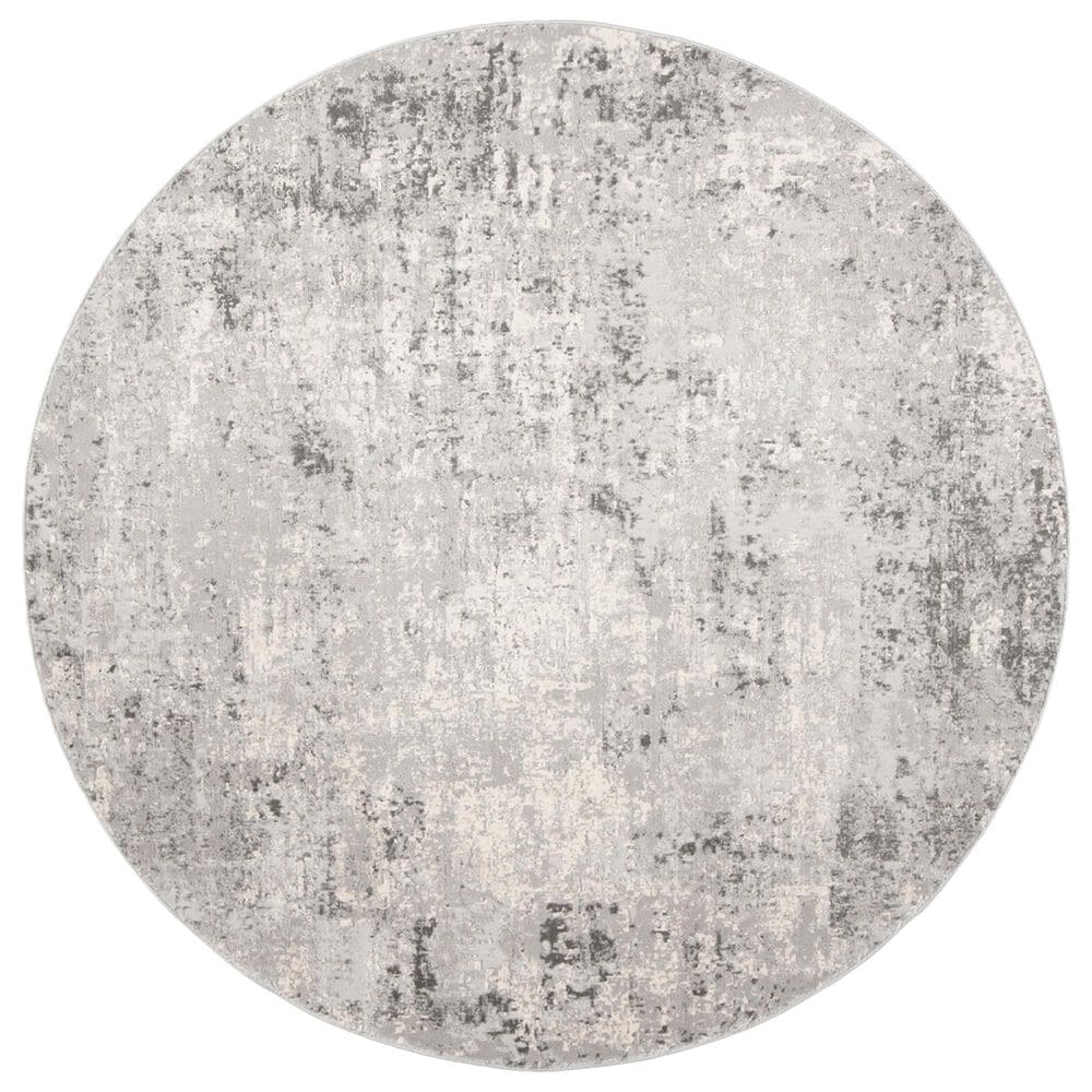 Safavieh Invista INV413G 6"7" Round Grey and Ivory Area Rug, , large