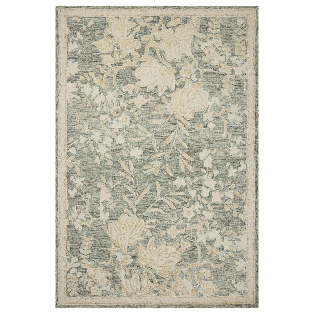 Loloi Lenore Lagoon and Wheat 7"9" x 9"9" Area Rug, , large