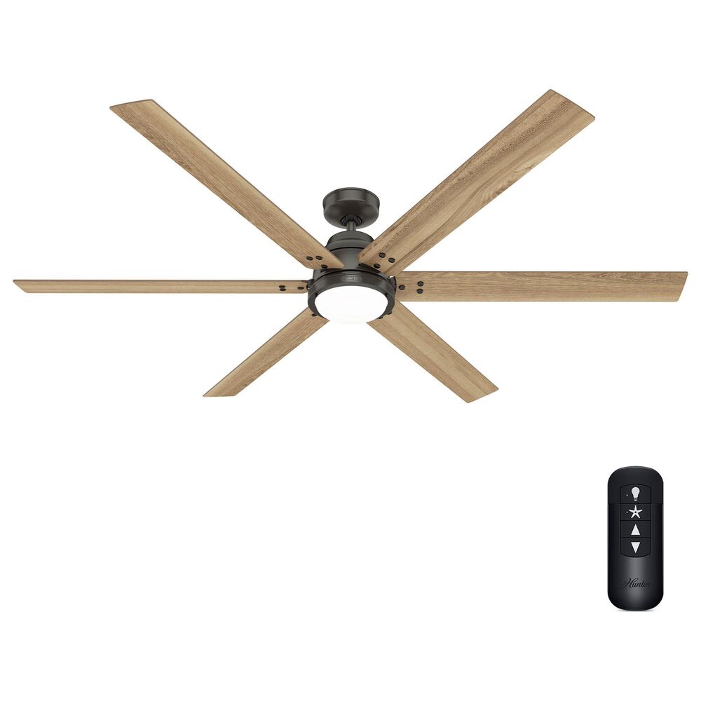 Hunter Gravity 72&quot; Ceiling Fan with LED Light in Noble Bronze, , large