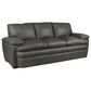 Superb Leather Leather Stationary Sofa in Oslo Dark Grey, , large