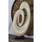 Maple and Jade Pearl Shell Abstract Swirl Decorative Sculpture in Polished White and Black, , large