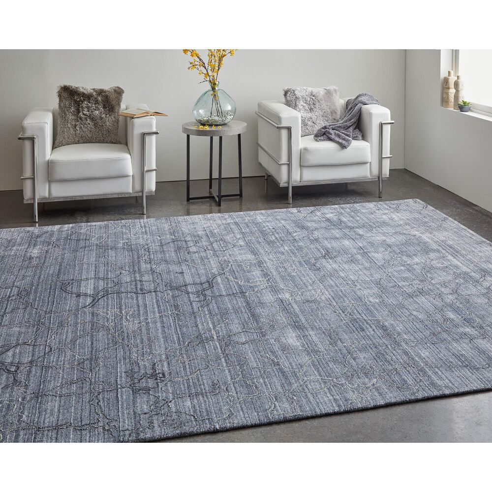 Feizy Whitton 4&#39; x 6&#39; Navy Area Rug, , large