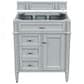 James Martin Vanities Brittany 30" Single Bathroom Vanity in Urban Gray with 3 cm Lime Delight Quartz Top and Rectangular Sink, , large