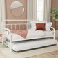 Richlands Furniture Twin Metal Slat Daybed and Trundle in White, , large