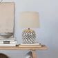 Teak Interiors Shoreline Table Lamp in Blue and White, , large