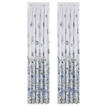 Royal Court Kourtney 84" x 41" Window Panel Pair in Blue, White and Green, , large
