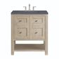 James Martin Vanities Breckenridge 30" Single Vanity, Whitewashed Oak w/ 3 CM Charcoal Soapstone Quartz Top, , large