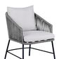 Blue River Ditas Outdoor Dining Chair with Grey Cushions in Black, , large