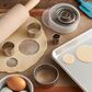 Mrs. Anderson"s 10-Piece Baking Round Cutters with Reusable Storage Container in Stainless Silver, , large
