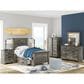 Ashley Frandern 5-Piece Twin Panel Storage Bedroom Set in Rustic Warm Gray, , large