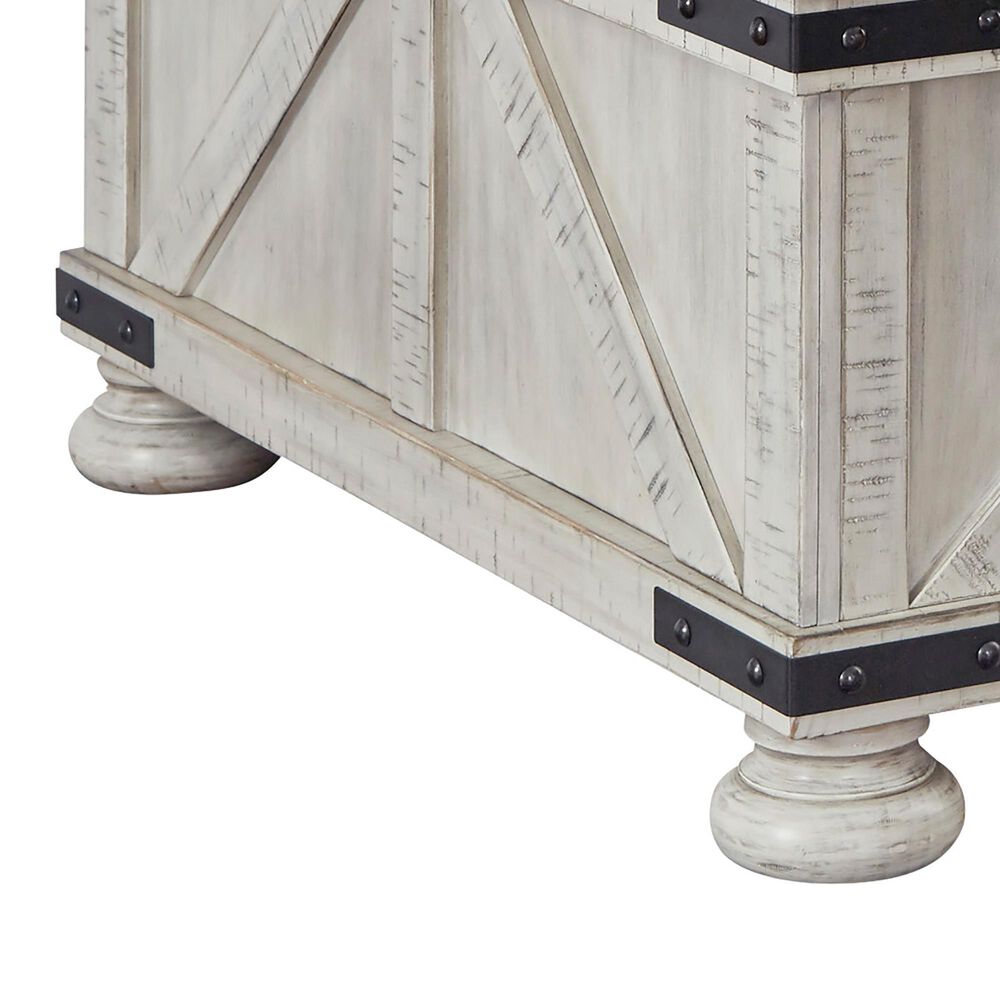 Ashley Carynhurst Cocktail Table with Storage in Whitewash, , large