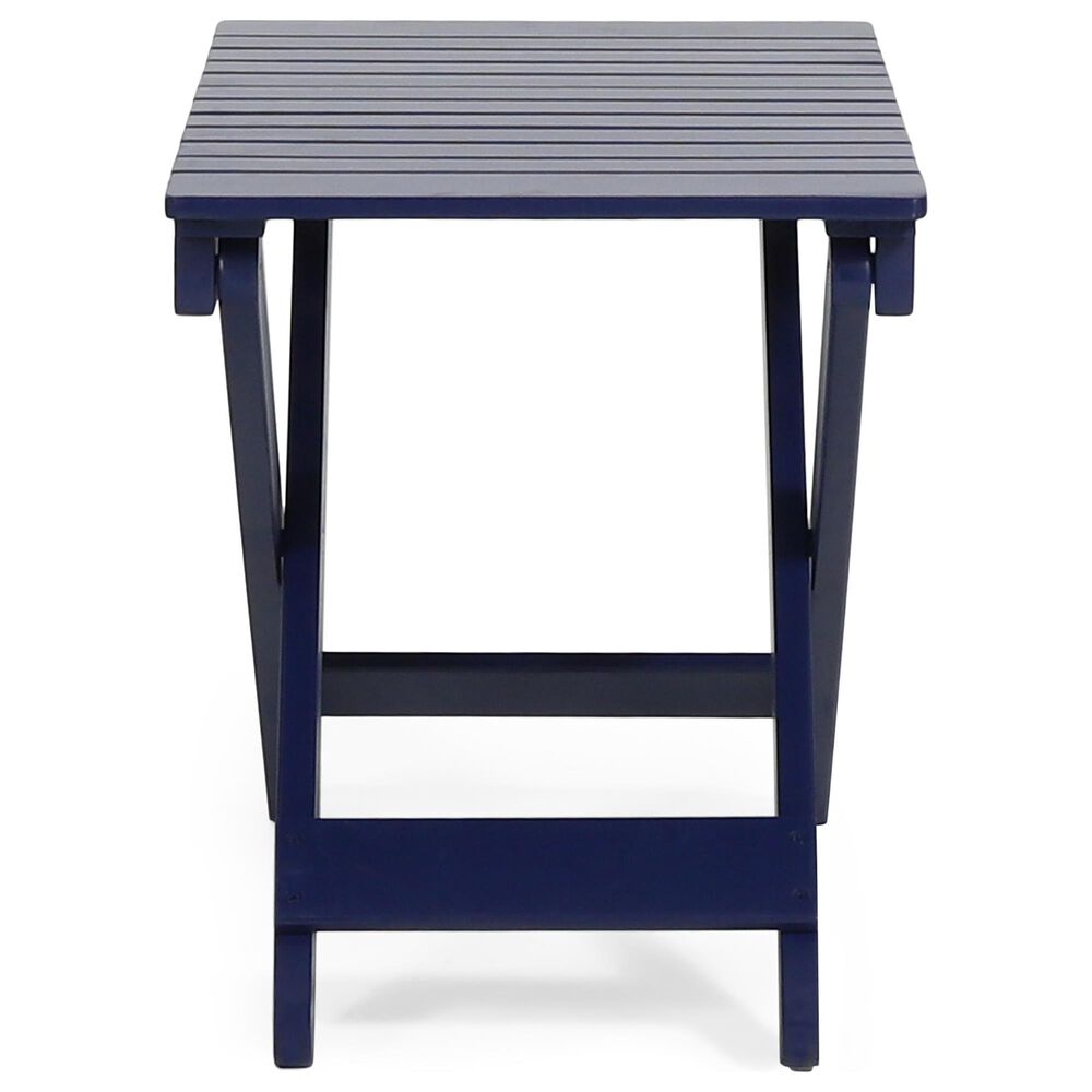 Hearth and Haven Folding Patio Side Table in Navy Blue, , large