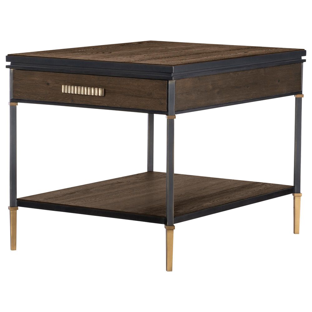 Century Furniture Monterey Side Table in Hawthorne Dark and Aged Bronze, , large