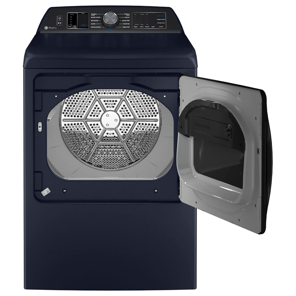 GE Profile 5.4 Cu. Ft. Top Load Washer and 7.3 Cu. Ft. Electric Dryer Laundry Pair in Sapphire Blue, , large