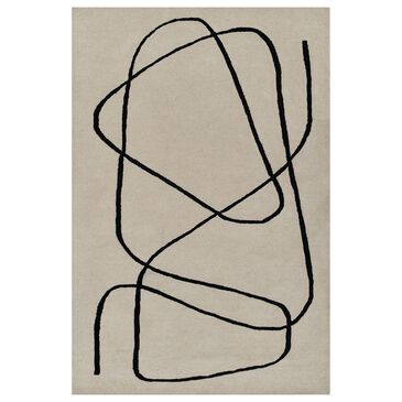 Momeni Simba Contemporary 2" x 3" Ivory Area Rug, , large