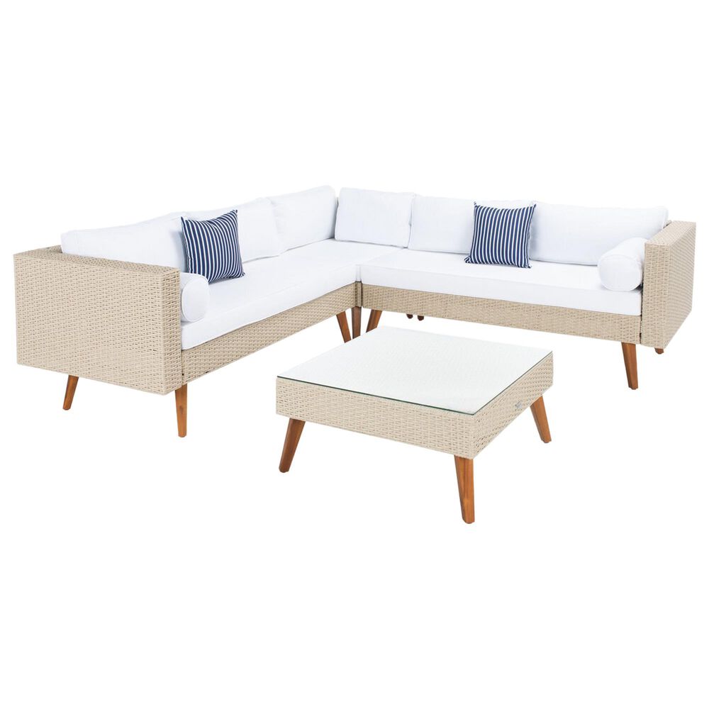 Safavieh Lynwood Patio Sectional in Beige, , large