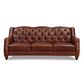 Hydeline Hampton Leather Stationary Sofa in Brown, , large